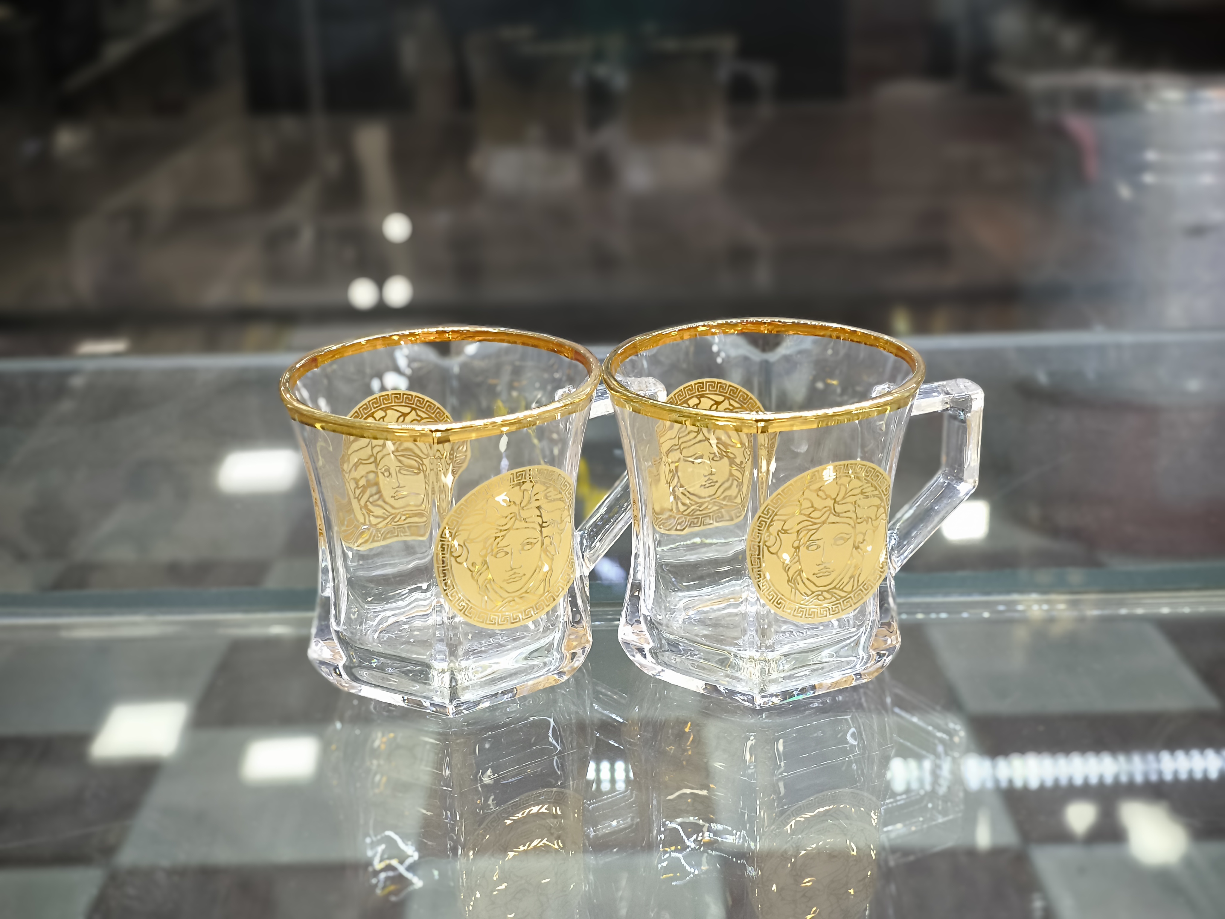 استکان فنجان گلکسی ورساچ ورساچه لب طلا خارجیKTZB144