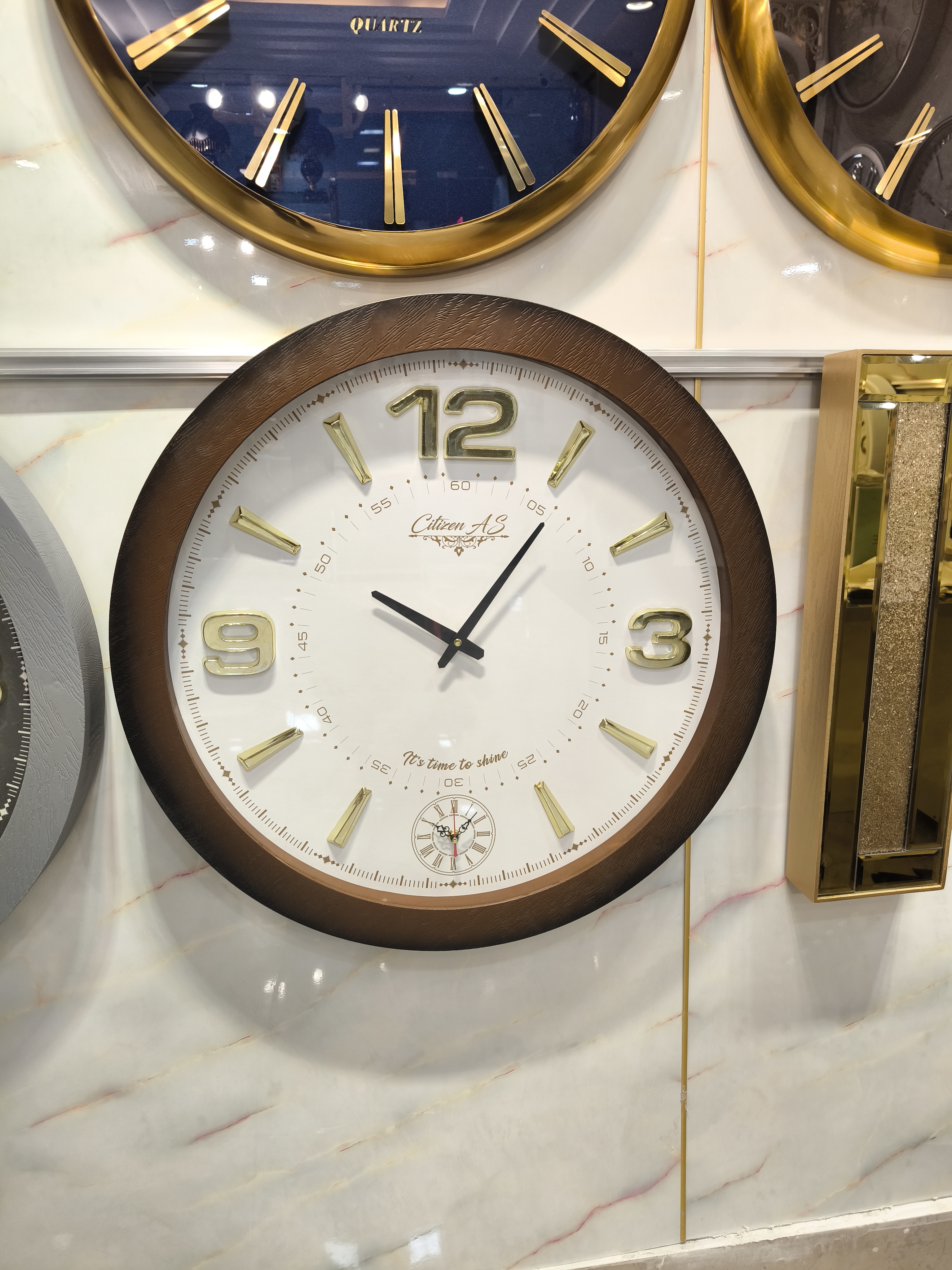 ساعت دیواری دوموتوره آرام گرد سیتی زن