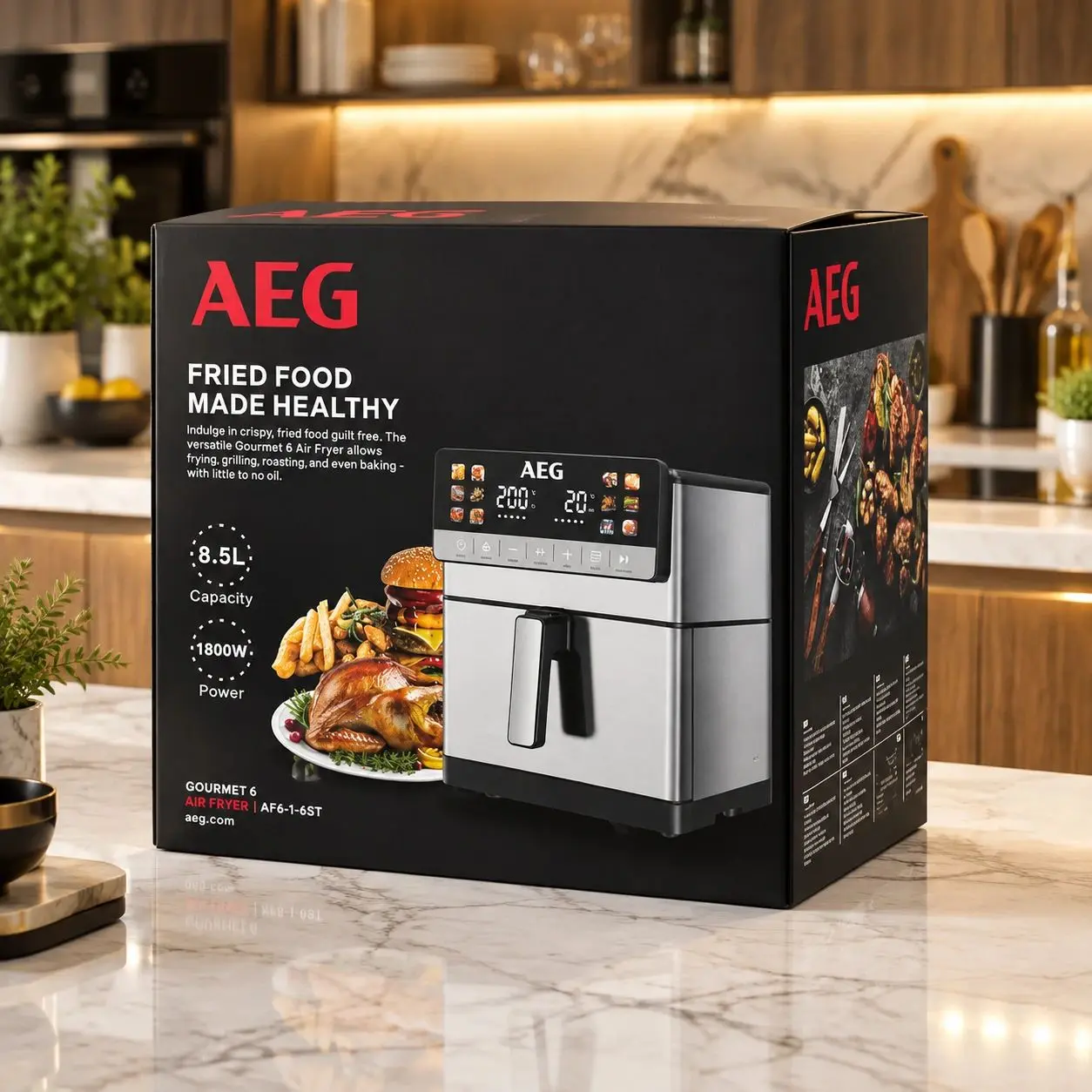 سرخ کن رژیمی بدون روغن سرخ کن (هوا پز)AEG صفحه تبلتی