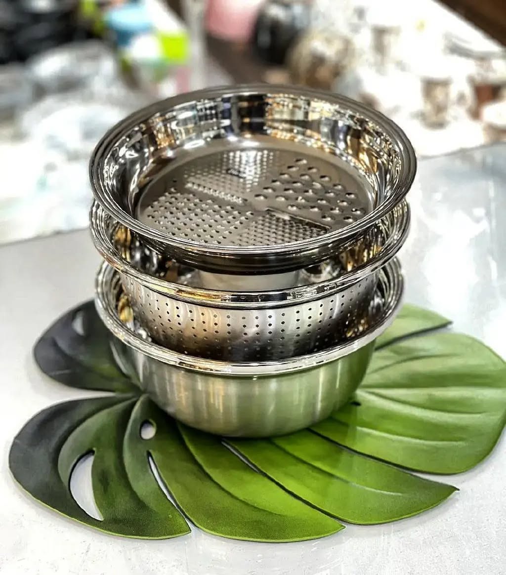 آبکش و لگن رنده دار یونیک