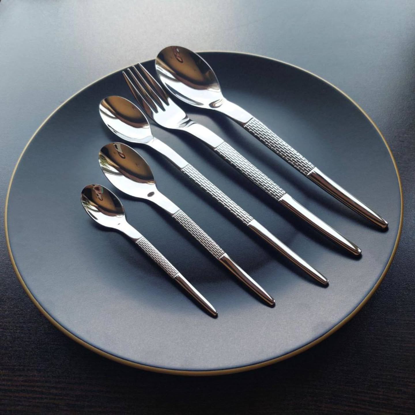 سرویس قاشق چنگال۱۲۰ پارچه دهنه اروپایی یونیک