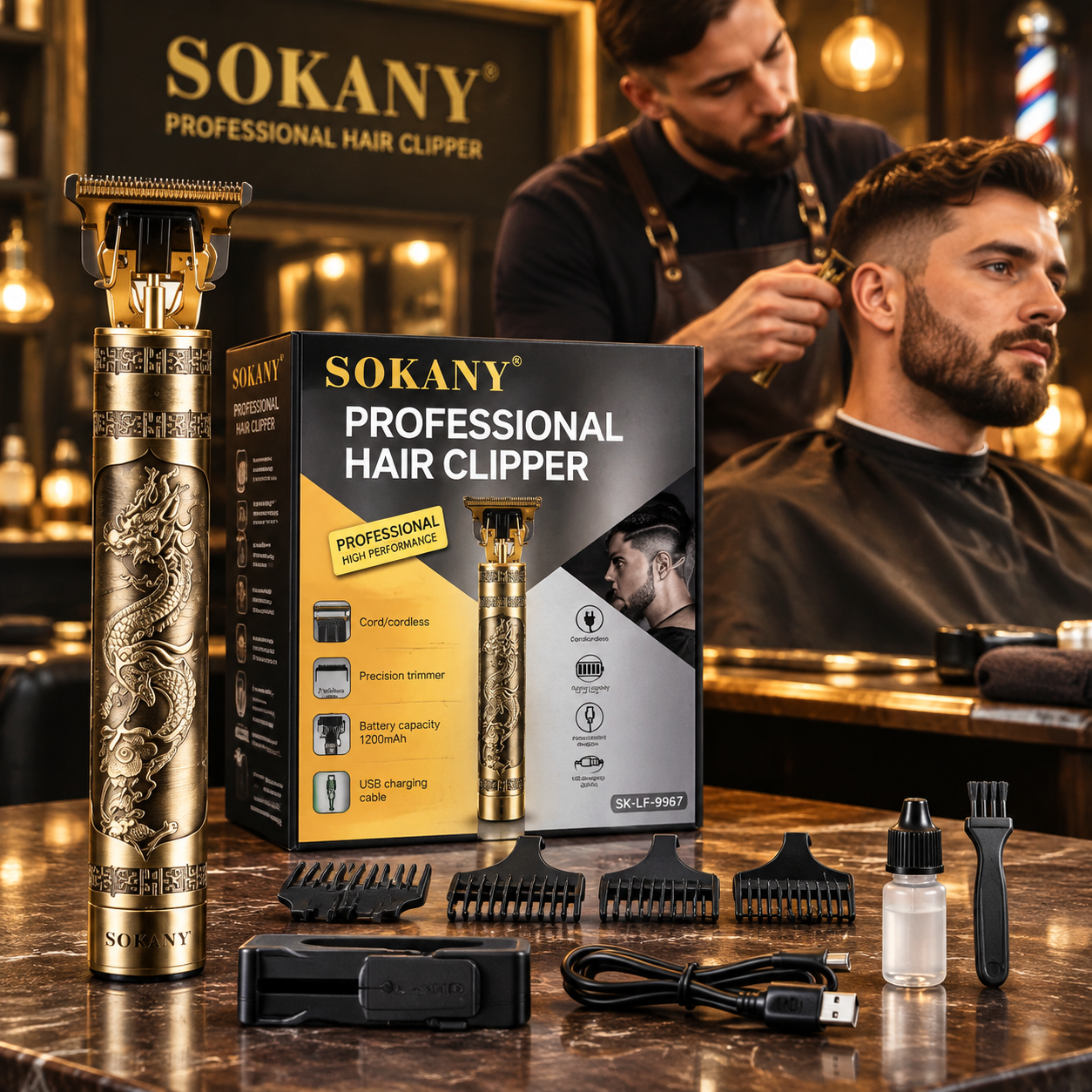 ریش تراش سوکانی SK-LF-9967 (خط‌زن طرح اژدها)