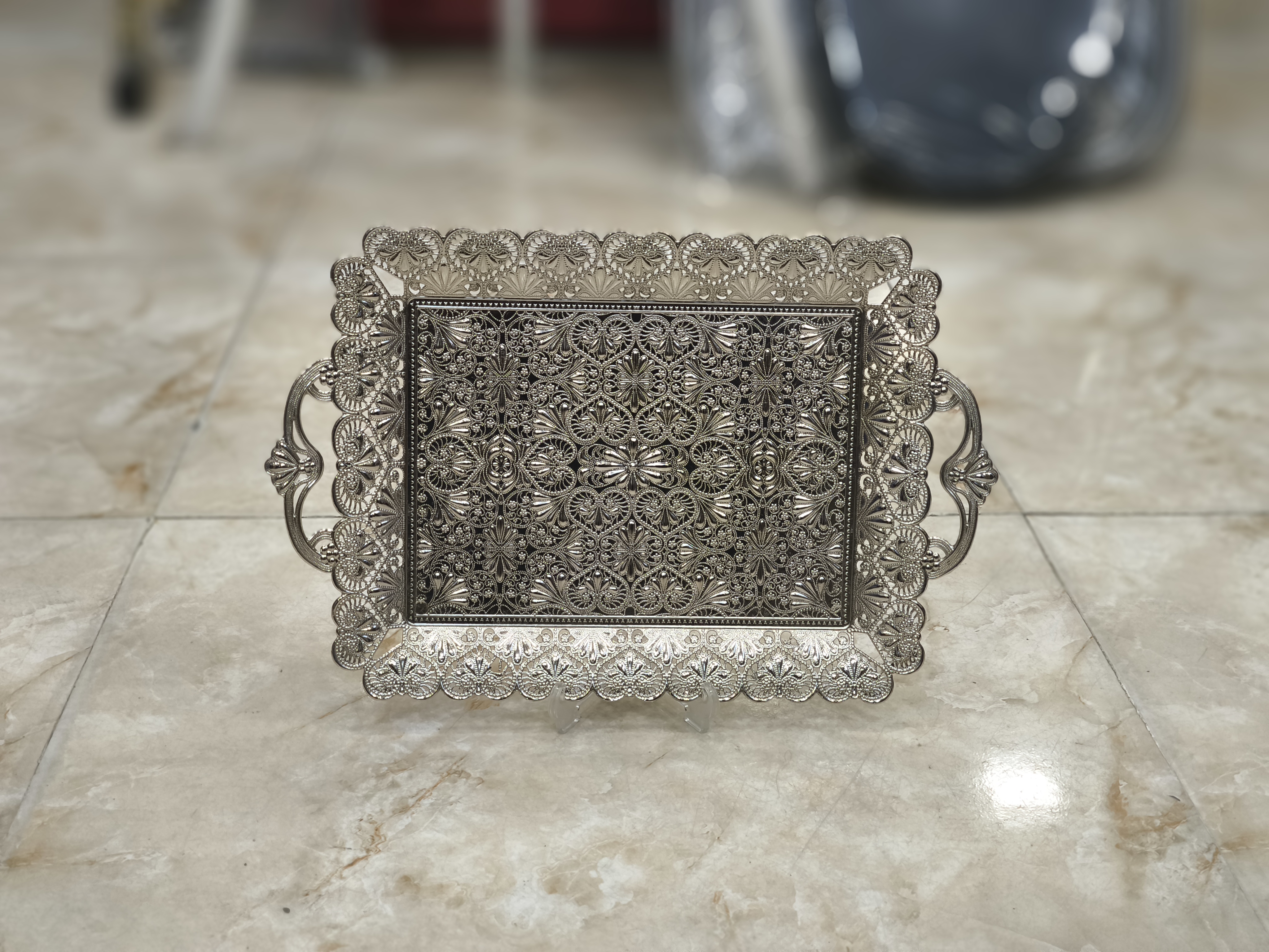 سینی مستطیل زاماک سیلور ( نقره ای)